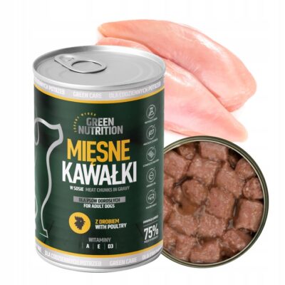 Green Nutrition – Mięsne Kawałki z Drobiem 415g