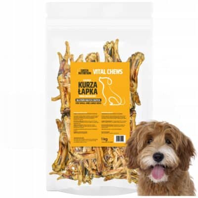 Naturalne gryzaki dla psa Green Nutrition – kurze łapki, 100% polskie, 1 kg
