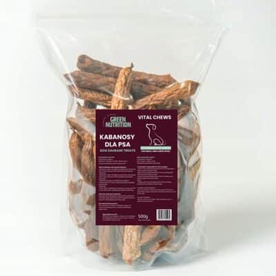 Naturalne gryzaki dla psa Green Nutrition – kabanosy, kompozycja 4 smaków, 500 g