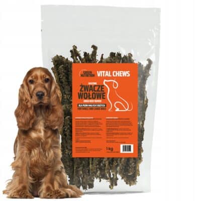 Naturalne gryzaki dla psa Green Nutrition – żwacze wołowe suszone, 1 kg
